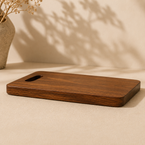 Hand-Crafted Sheesham Wood Rectangular Cutting Board with Handle